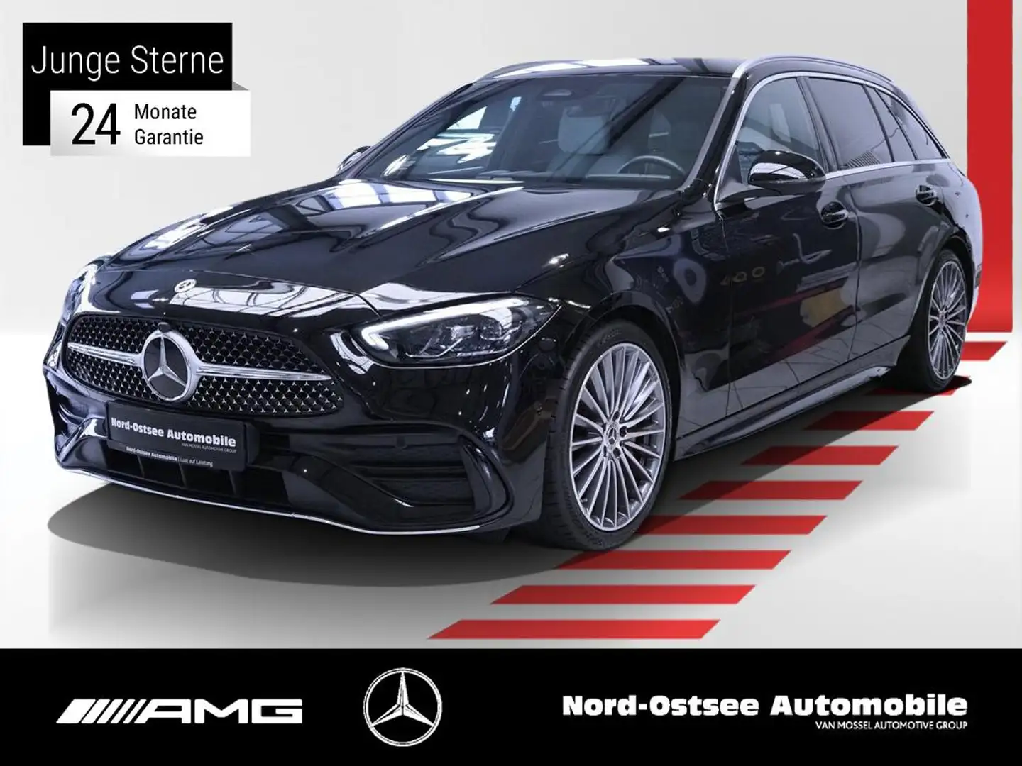 Mercedes-Benz C 200 T AMG KEYLESS DISTR SZH MBUX NAVI 19" Noir - 1