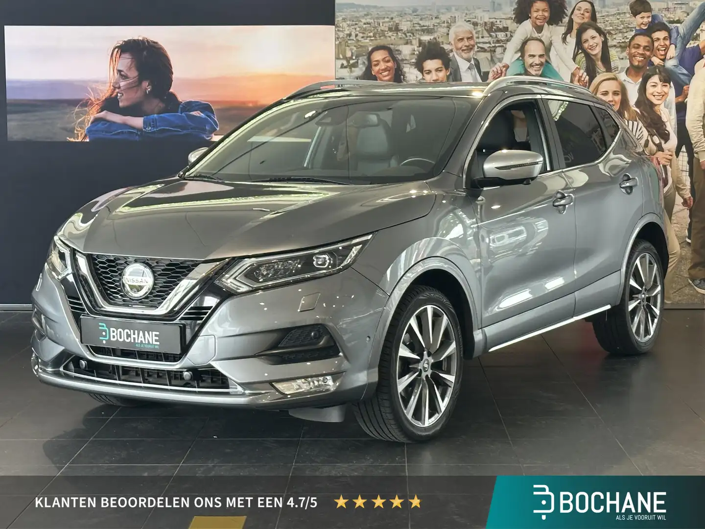 Nissan Qashqai 1.3 DIG-T Tekna + AUTOMAAT | PANORAMADAK | ACHTERU Gris - 1