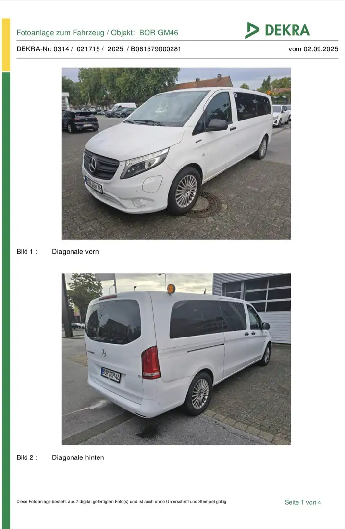 Mercedes-Benz Vito eVito Tourer Extralang PRO*Top Angebot*Garantie Weiß - 1