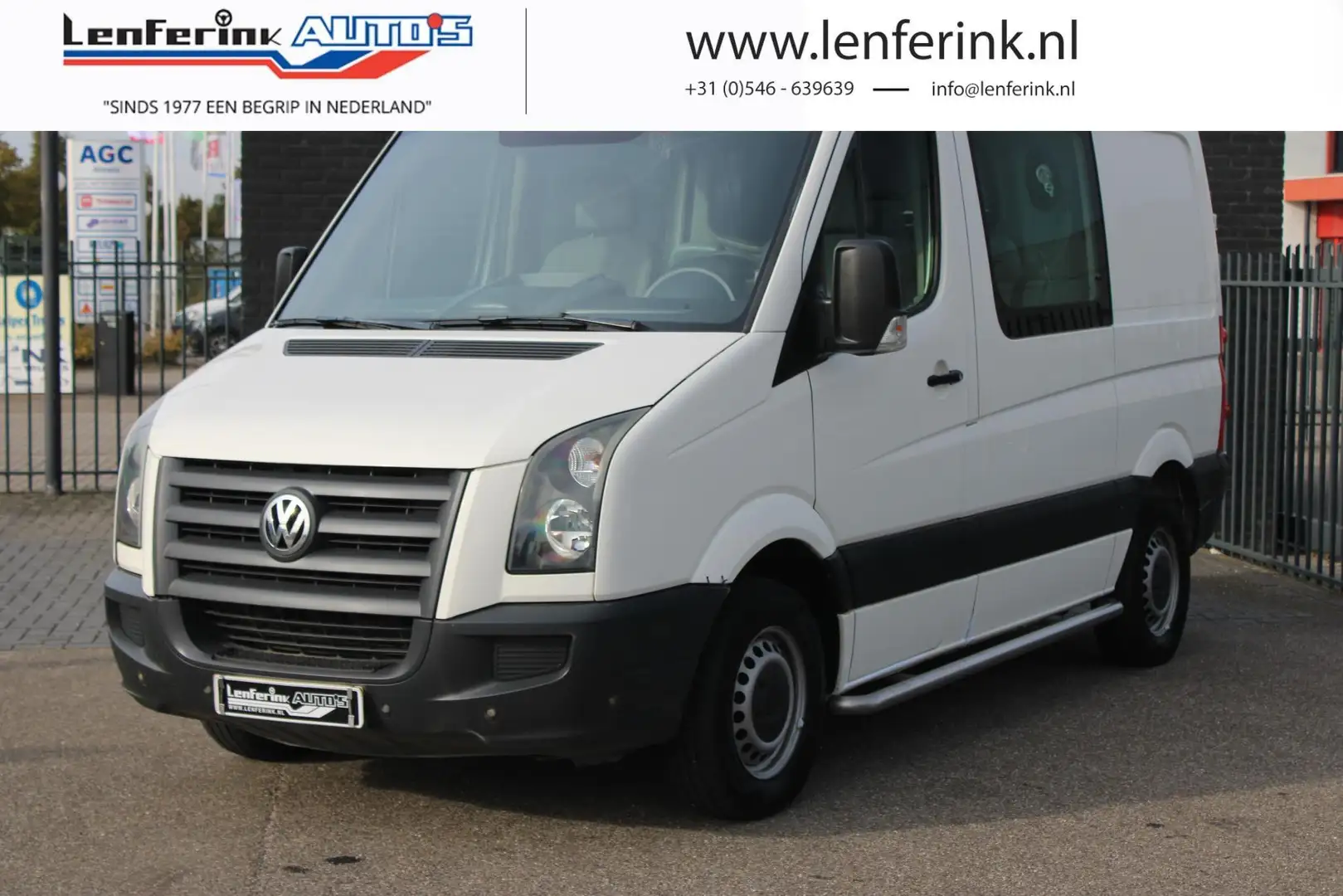 Volkswagen Crafter 2.5 TDI 136 pk Dubbel Cabine L1 Airco, Trekhaak Cr Biały - 1