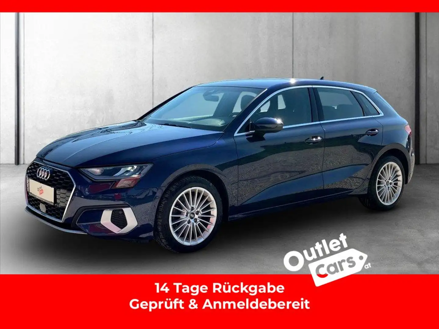 Audi A3 Sportback 35 2.0 TDI advanced LEDER+NAVI+RFK Blau - 1