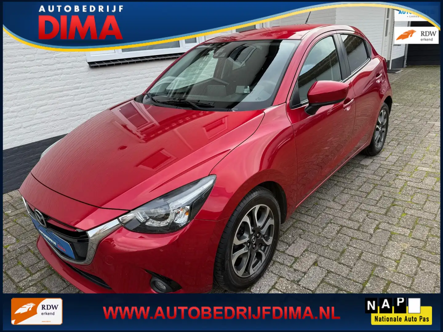 Mazda 2 1.5 Skyactiv-G GT-M/ 1e Eigenaar/ Navi/ HUD/ Cruis Rood - 1