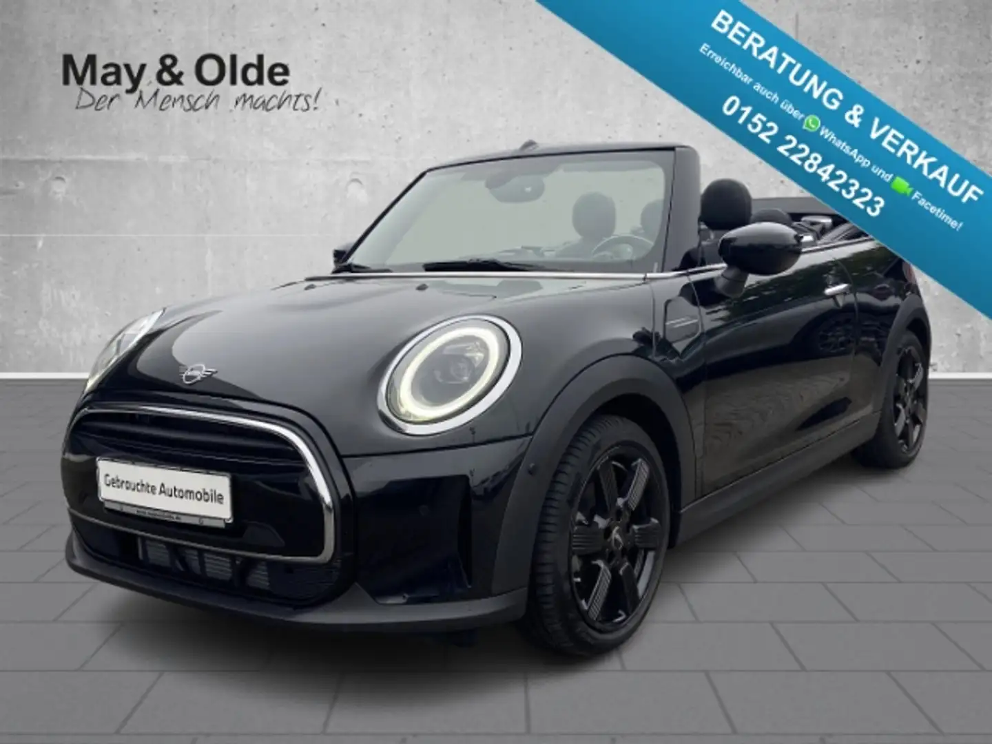 MINI Cooper Cabrio Navi Leder LED Sportsitze RFK SHZ Schwarz - 1