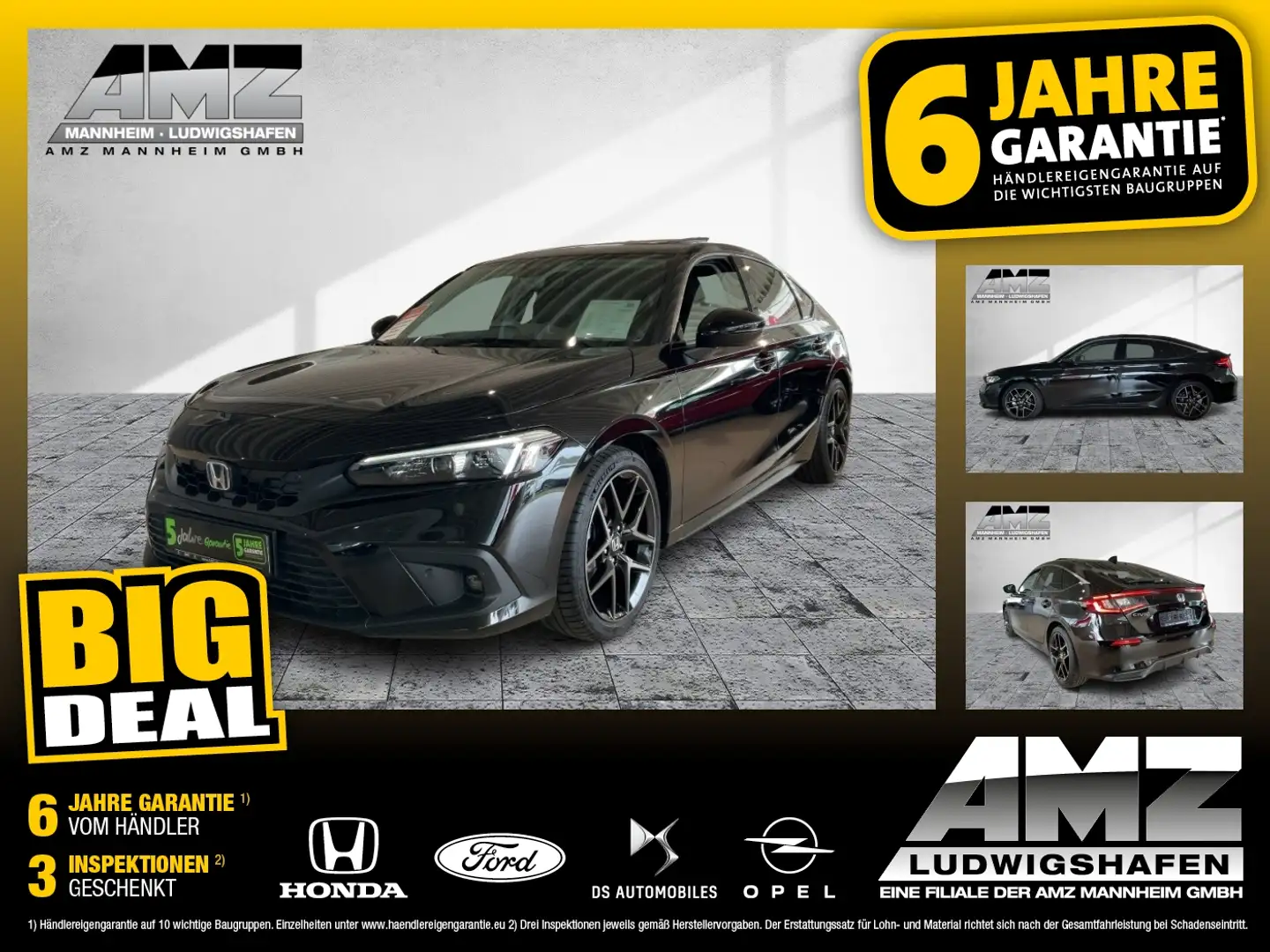 Honda Civic 2.0 e:HEV Advance ACC+LED+Navi+Schiebedach Negru - 1