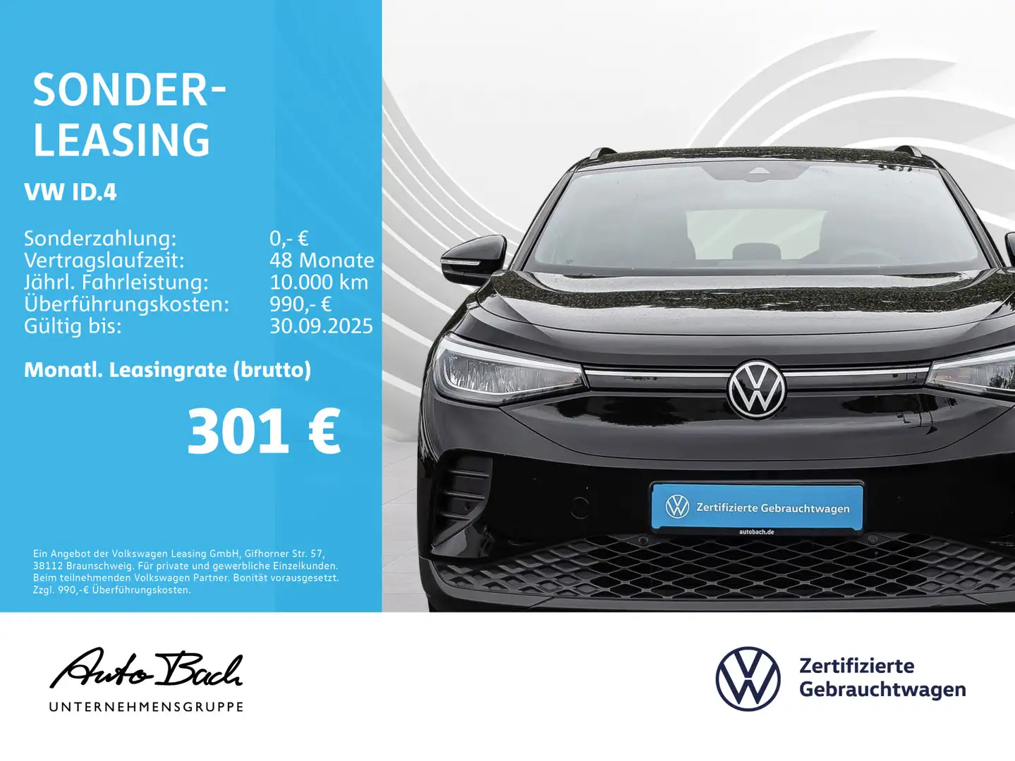 Volkswagen ID.4 Pure Performance Automatik, Navi, LED, App- Schwarz - 2