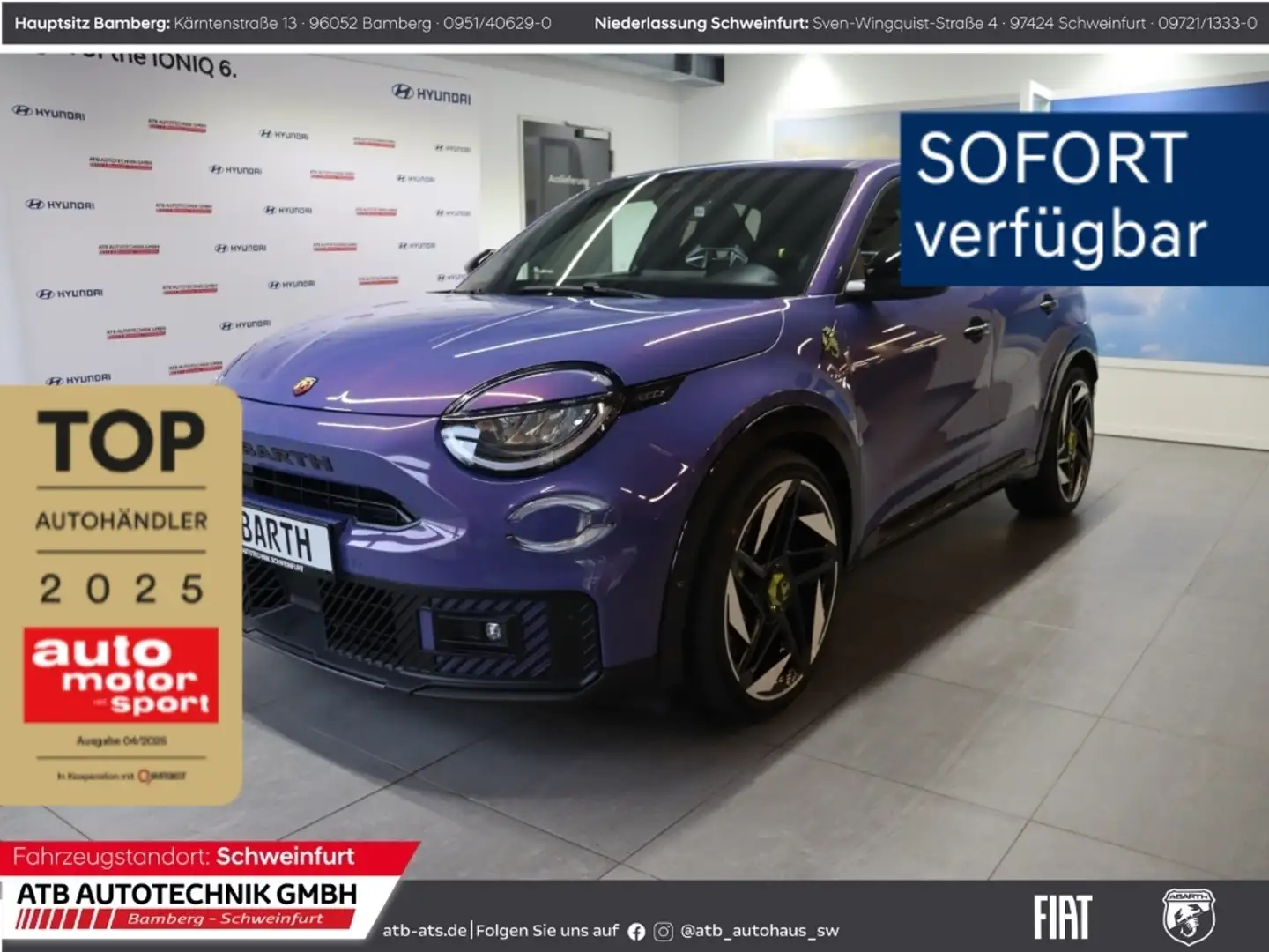 Abarth Scorpionissima 280 PS Navi LED PDCv+h Totwinkelass Violet - 1