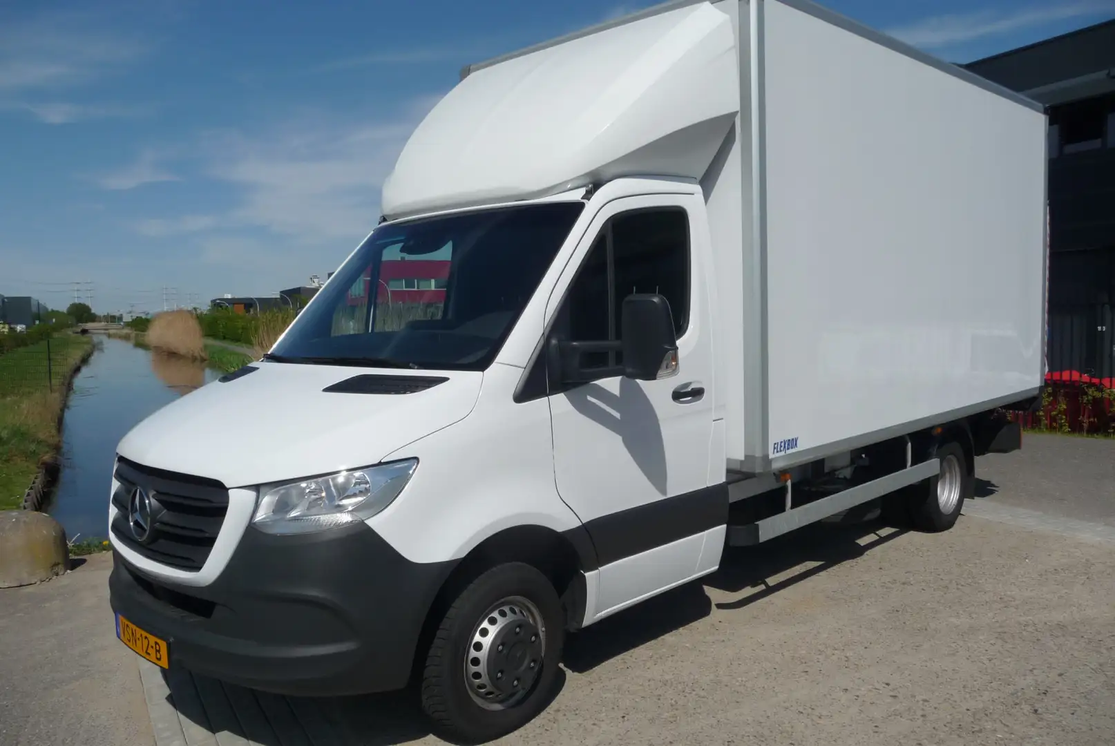 Mercedes-Benz Sprinter 515 CDI 433 bakwagen met klep trekhaak zijdeur 11- Blanc - 1