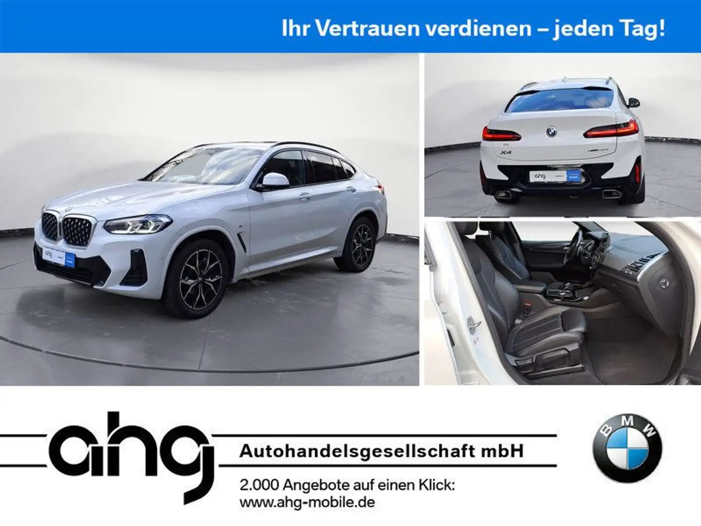 BMW X4 xDrive20d AT M Sportpaket Panorama Klimaaut. Weiß - 1