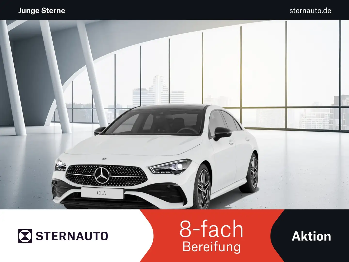 Mercedes-Benz CLA 180 CLA 180 Coupé AMG Nightpak PanoD 360Kam Distro Blanco - 1