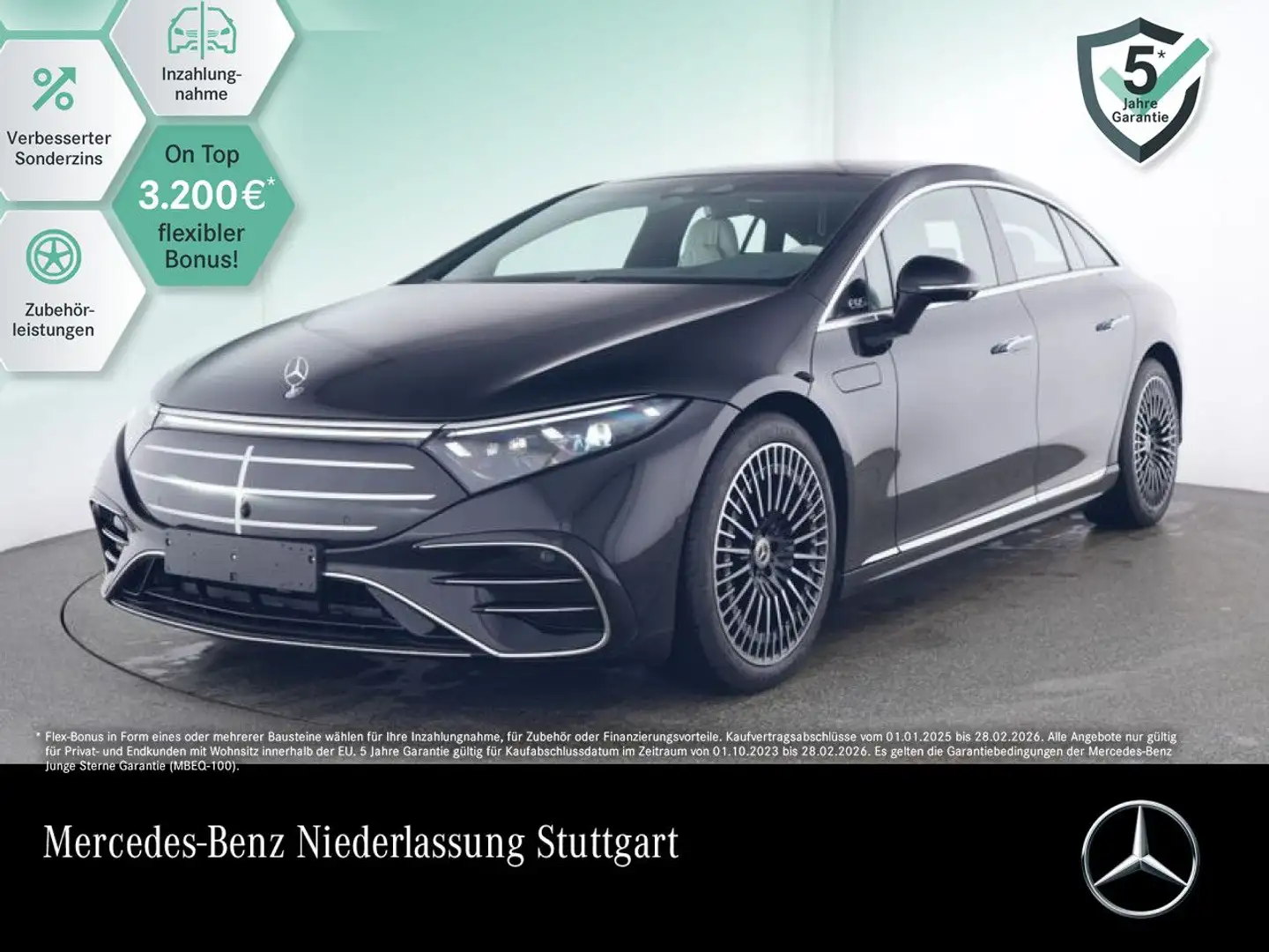 Mercedes-Benz EQS 450 AMG Fahrass Fondent 360° Pano Burmester Schwarz - 1