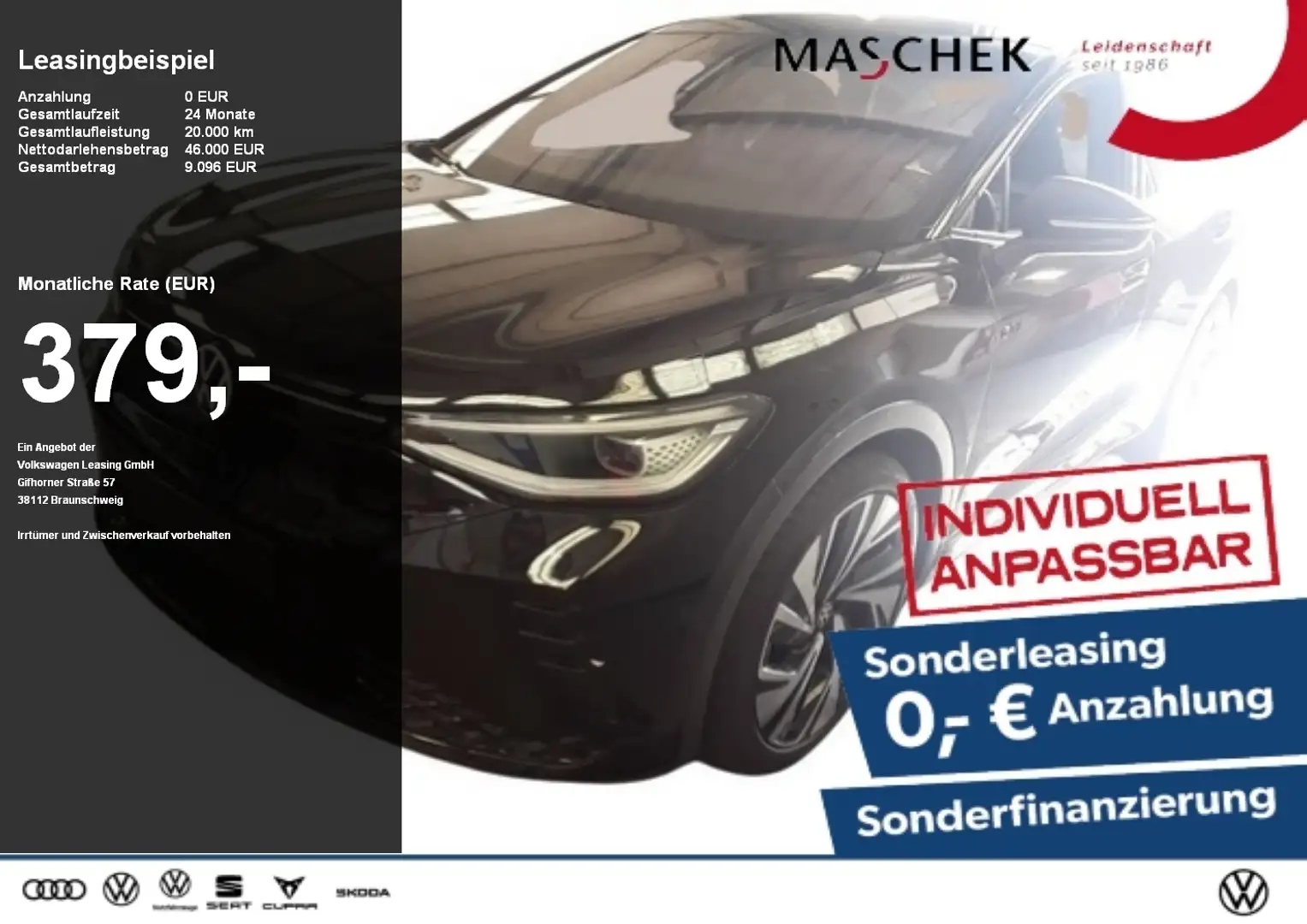 Volkswagen ID.5 GTX 4Motion Wärmep. Pano HUD 360° Memory. Schwarz - 1