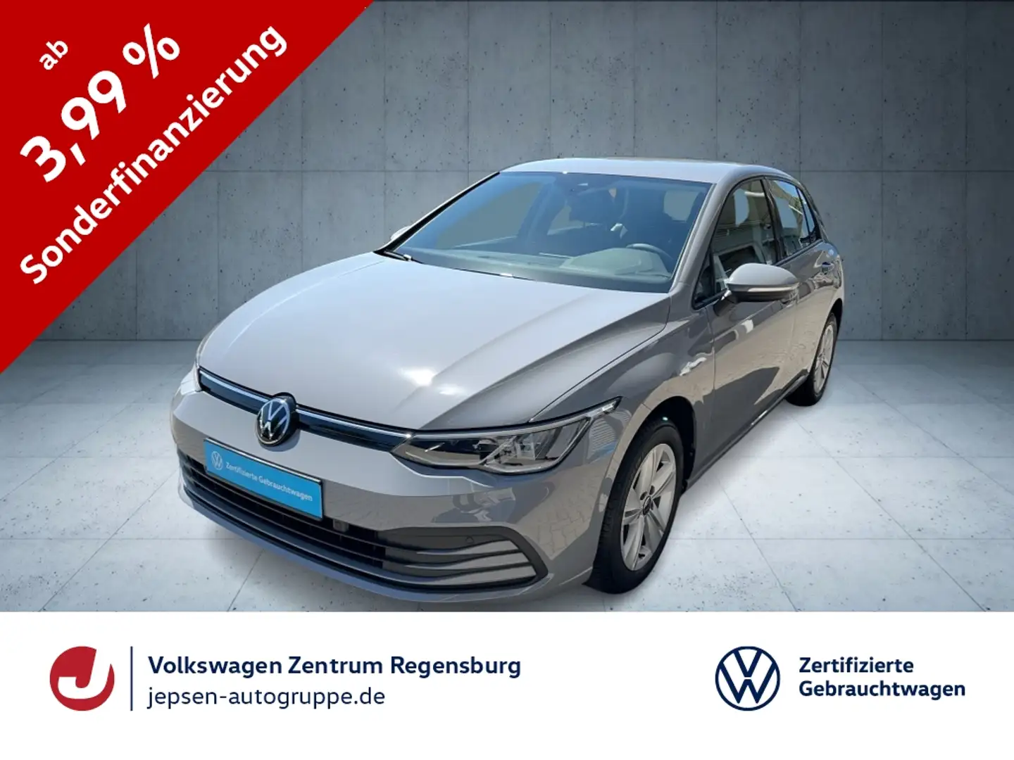 Volkswagen Golf Life 1.0 TSI STHZ*NAVI*SHZ vo/hi*LED*KlimaA Grau - 1