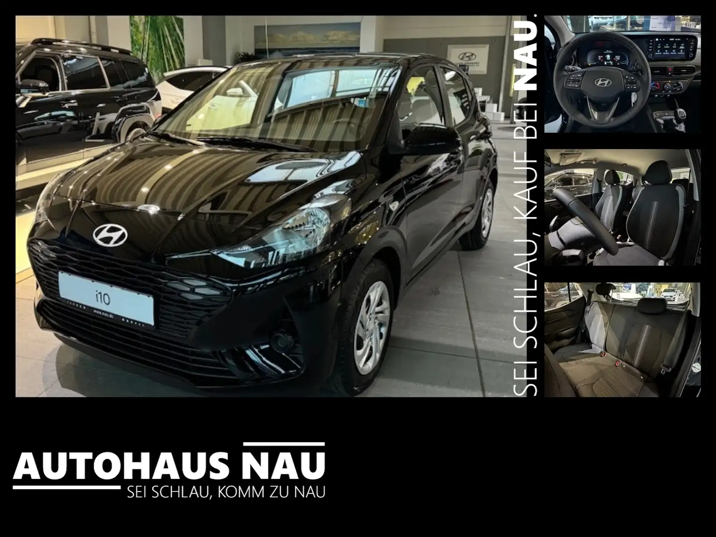 Hyundai i10 1.0 Select Rückfahrkamera, Klimaanlage uvm. Schwarz - 1