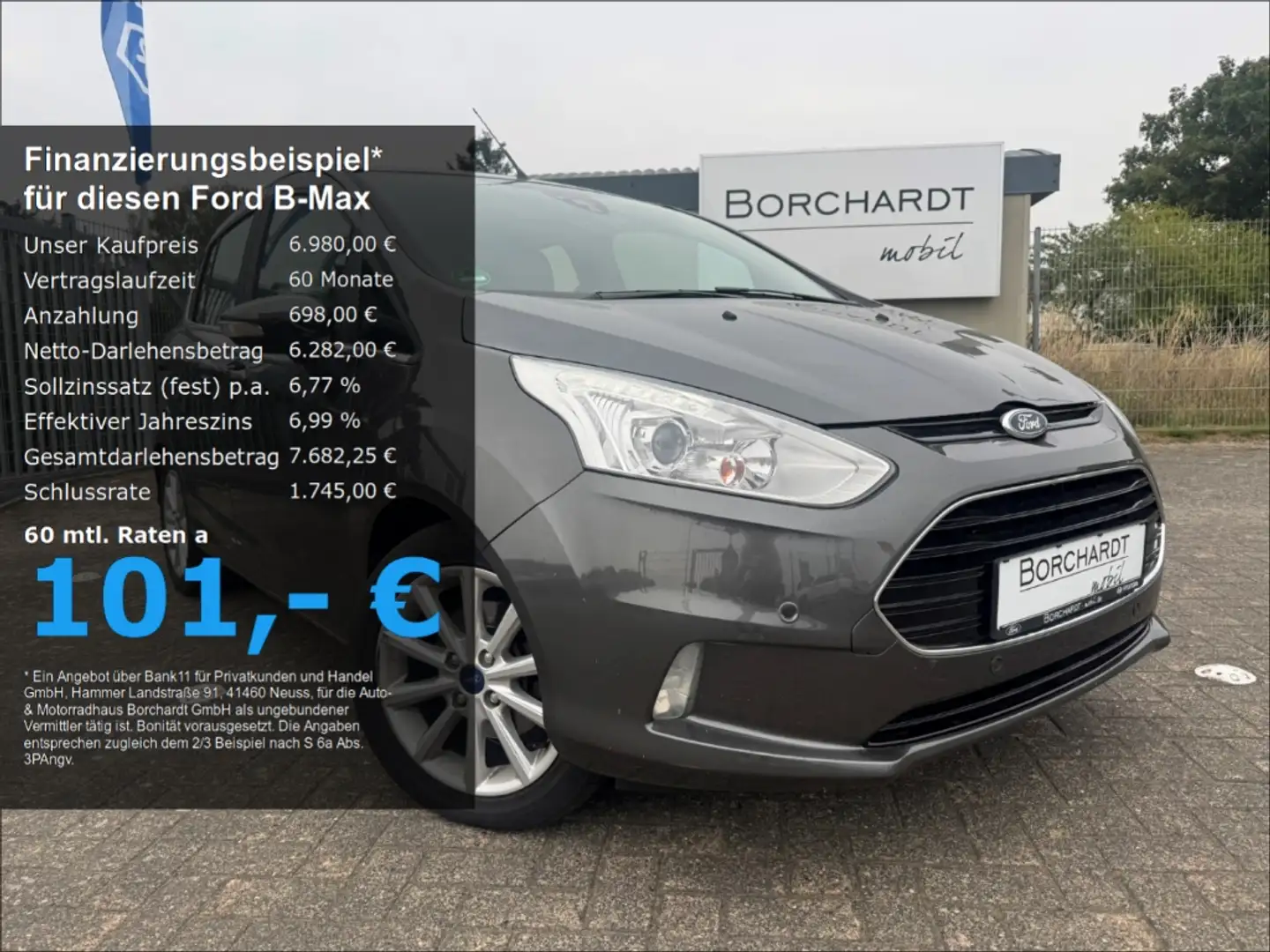Ford B-Max Duratec1.6*Titanium*Navi*Winter-Paket*8Fach* Gris - 1