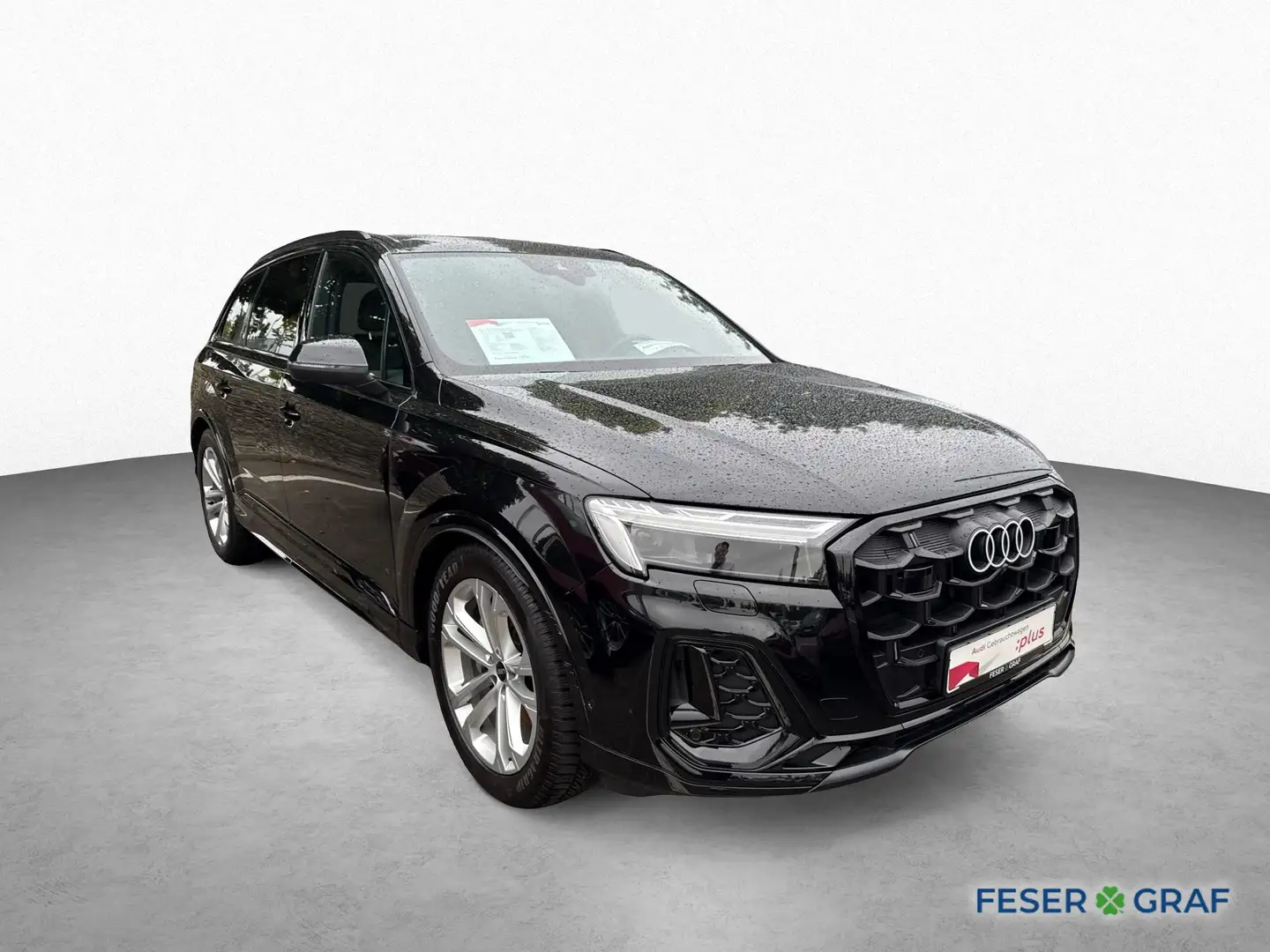 Audi Q7 SUV 45 TDI qu S line-Luft-AHK-Pano-7 Sitzer-HuD Noir - 2