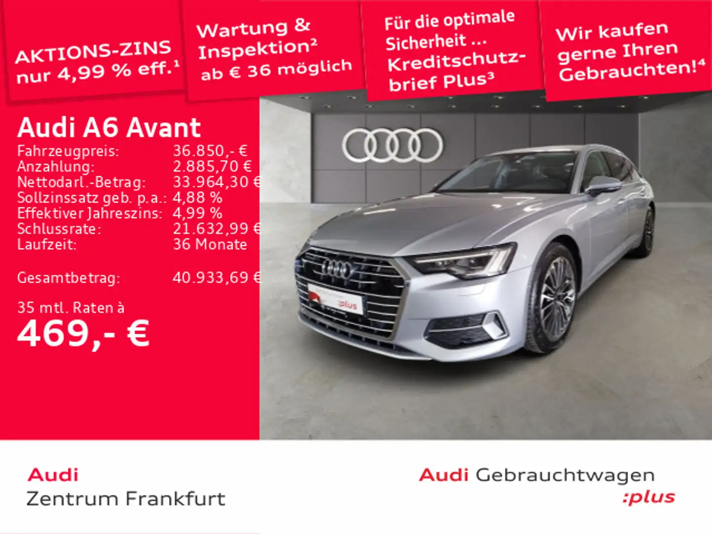 Audi A6 TFSI e Sport MatrixLED ACC B&O Silber - 1
