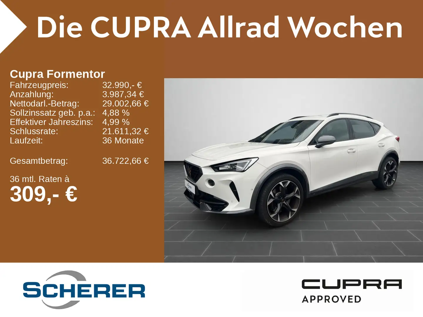 CUPRA Formentor 2.0 TSI LED KAMERA NAVI SITZHEIZUNG Weiß - 1