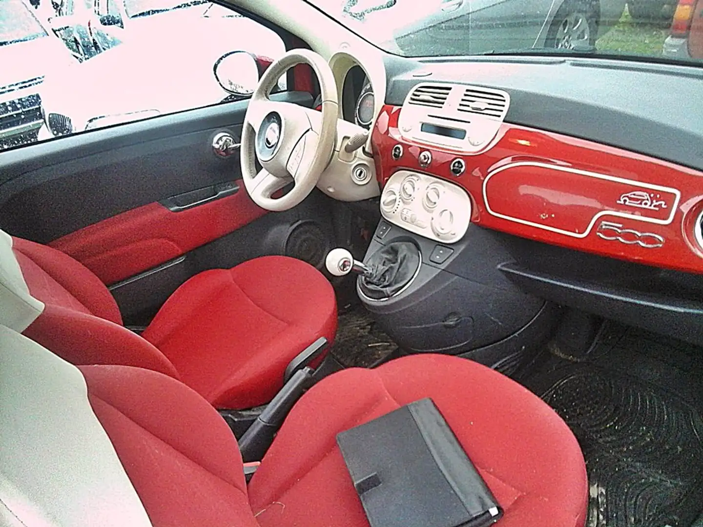 Fiat 500 Lounge/ 1.Hand/ Panoramadach+Alu+Klima/ Scheckheft Rot - 2
