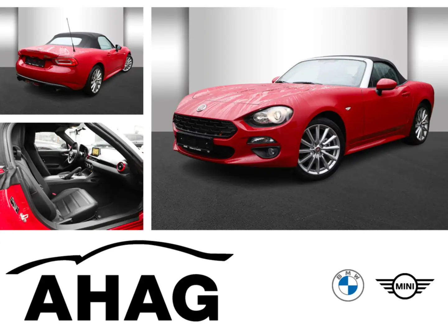 Fiat 124 Spider 1.4 MultiAir Turbo Lusso Navi Leder Bluetooth PDC Noir - 1