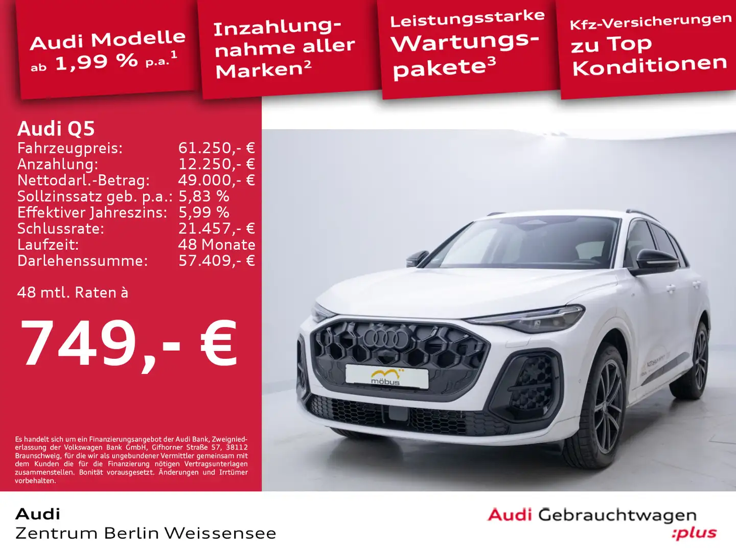 Audi Q5 TDI 150 kW S-TRO*QUA*MATRIX*AHK*STAND*360*NAV Blanco - 1