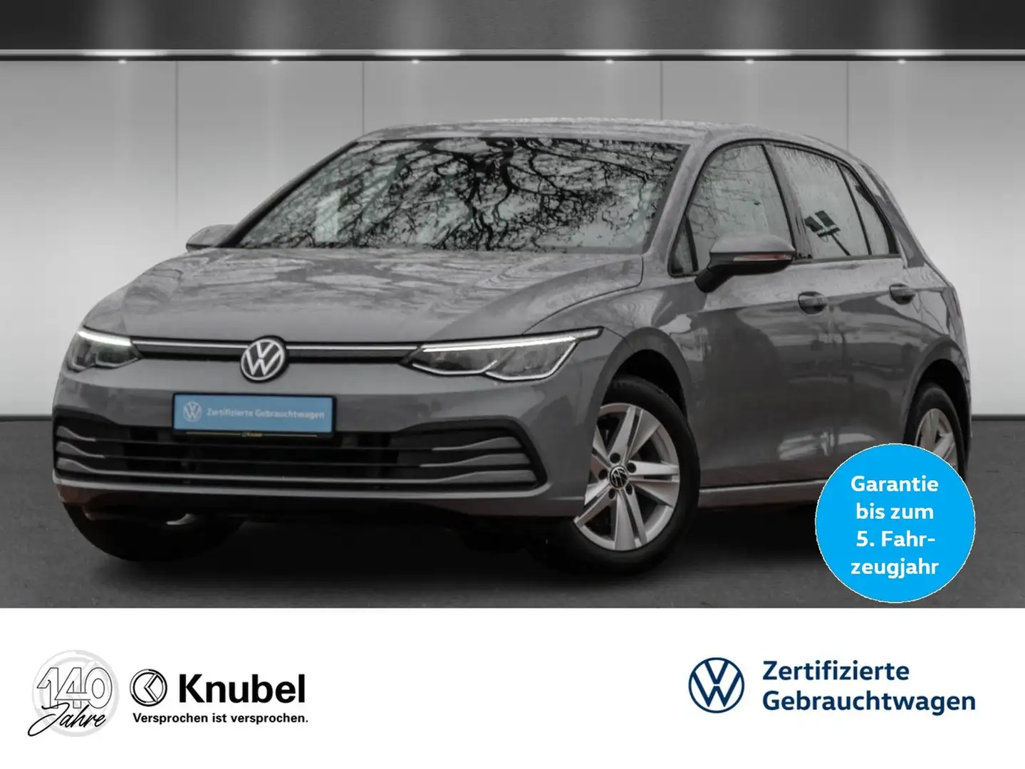 Volkswagen Golf VIII Life 1.5 TSI LED Navi TravelAss. Ganzj.reifen Grau - 1