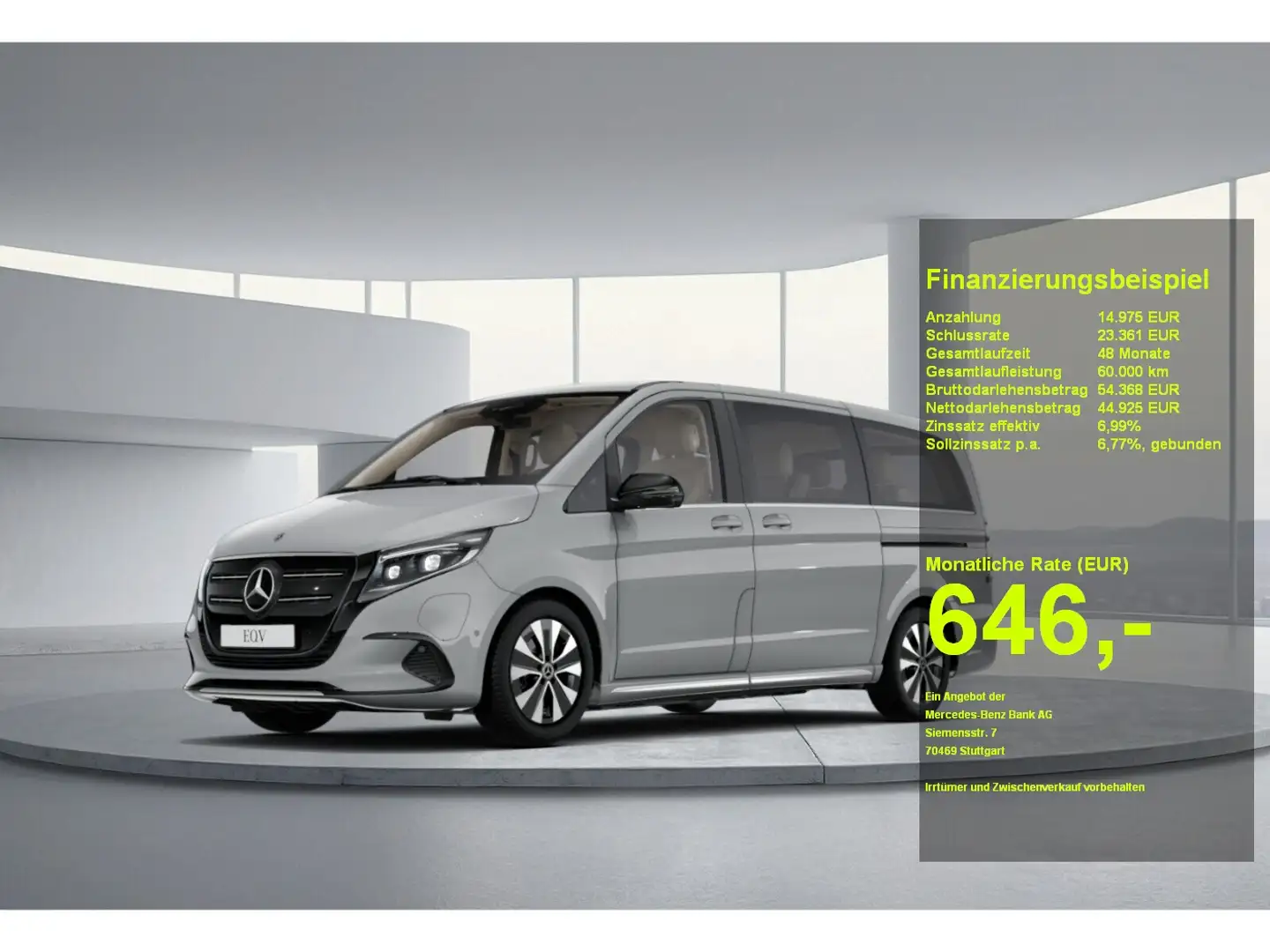 Mercedes-Benz EQV 300 AVANTGARDE Lang Leder Beige+Tisch+Pano Gris - 1