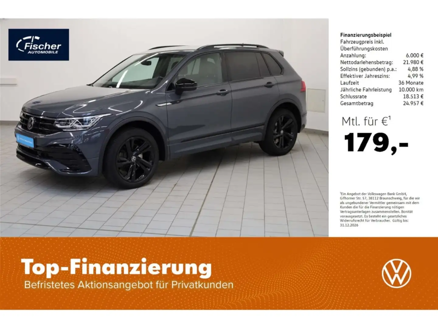 Volkswagen Tiguan 2.0 TSI OPF 4Motion R-Line Black Style Grau - 1