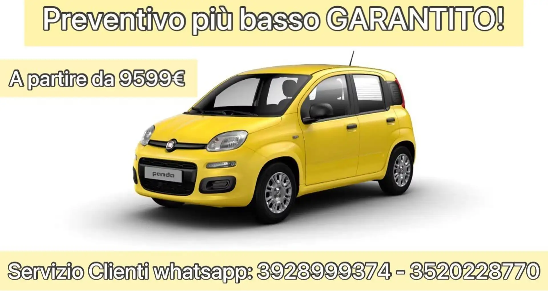 Fiat Panda Panda 1.0 FireFly S&S Hybrid Jaune - 1