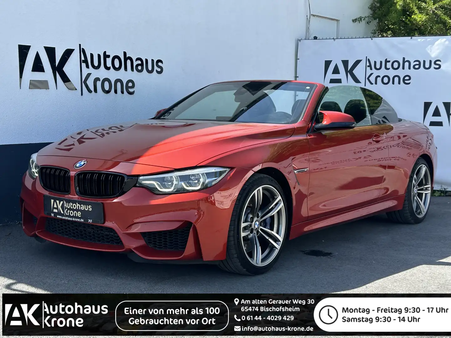BMW M4 *CABRIO*HARMAN-KARDON* HEAD-UP*LED*KEYLESS*SHZ Oranje - 1