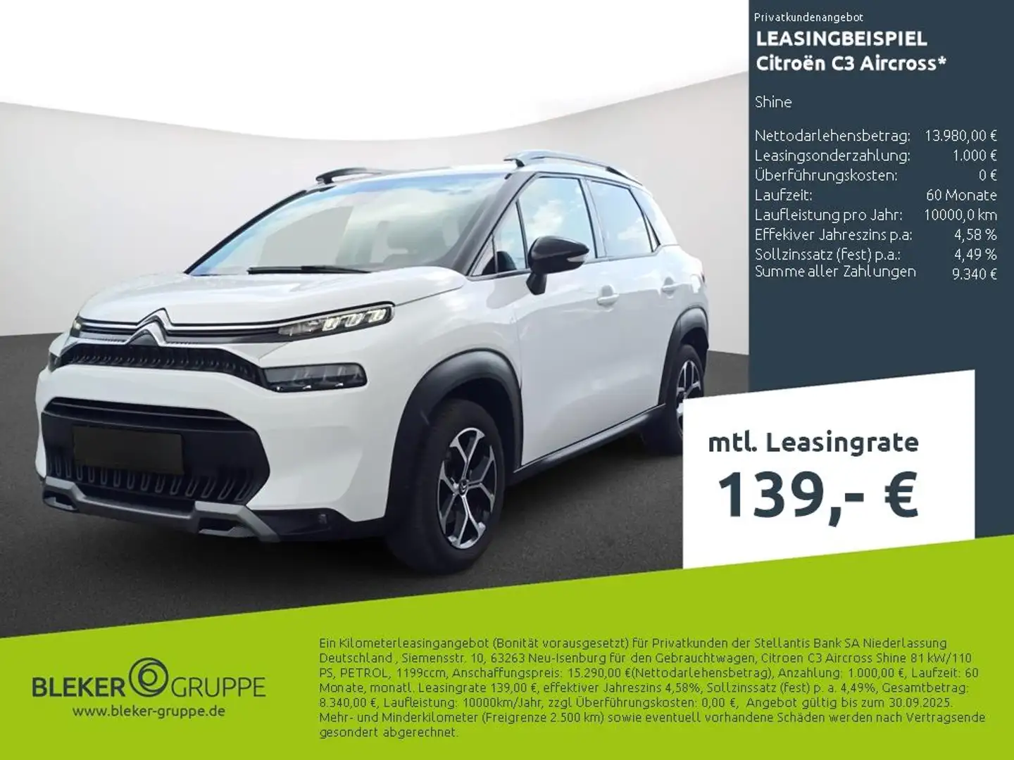 Citroen C3 Aircross Shine Blanc - 1