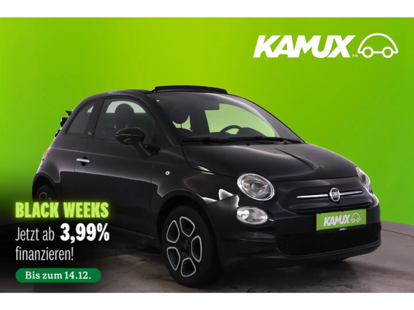 Fiat 500C 1.0Mild-Hybrid Club+KLIMA+CARPLAY+TEMPO Negru - 1