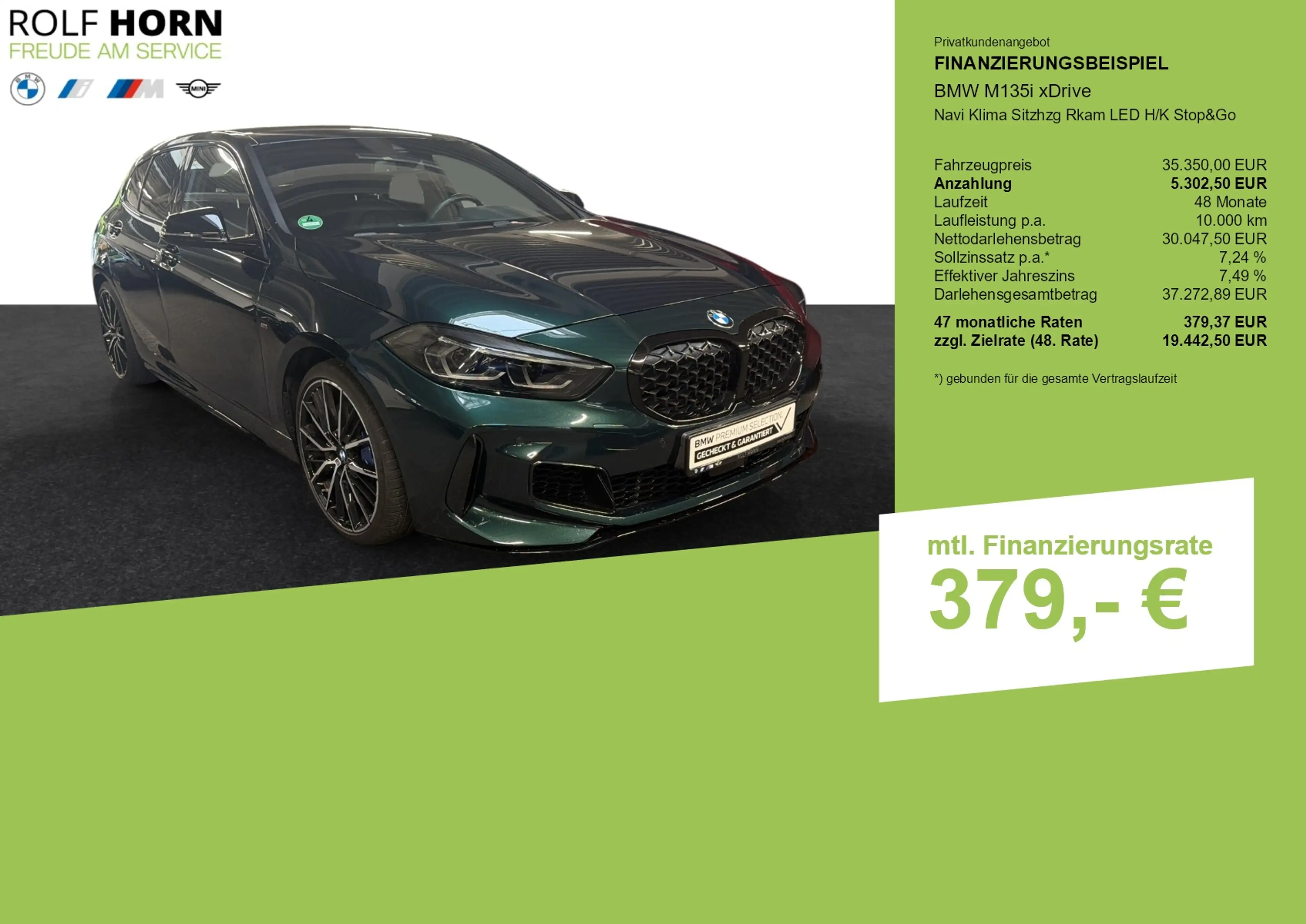 BMW 135 M135i xDrive Navi Klima Sitzhzg Rkam LED H/K Stop& — photo 3