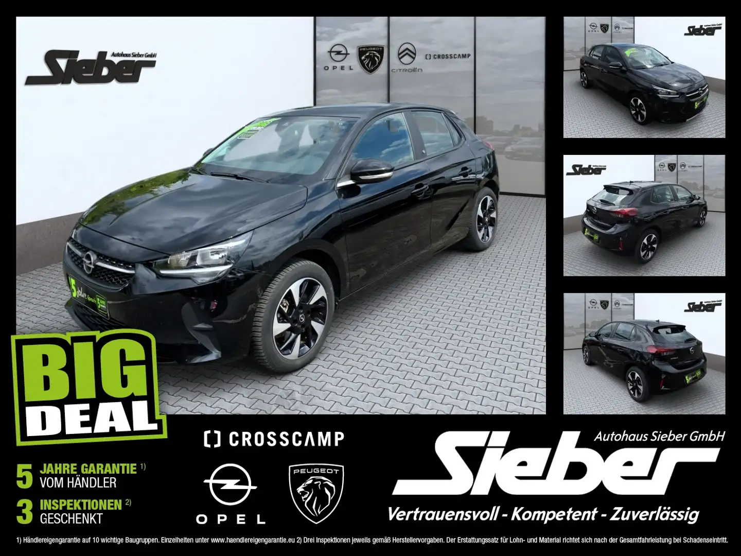 Opel Corsa F Edition Schwarz - 1