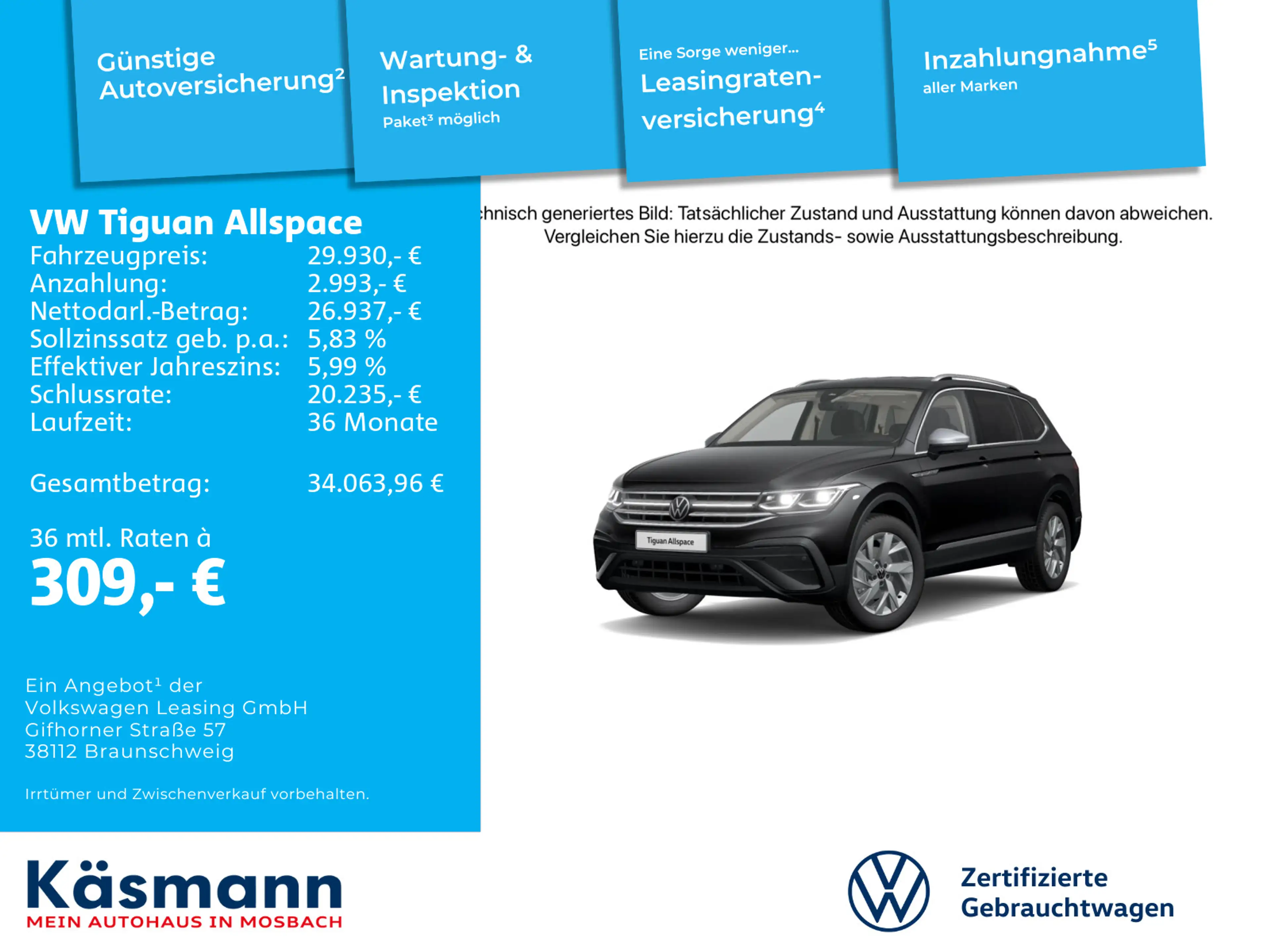 Volkswagen Tiguan Allspace Life 2.0TDI 4M AHK MATRIX HUD — photo 2