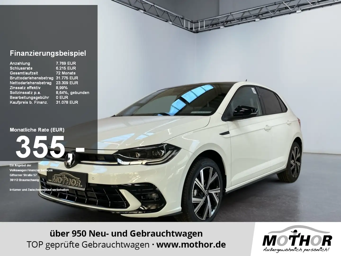 Volkswagen Polo VI R-Line 1.0 TSI MATRIX LM KAM 2xKlima Blanc - 1