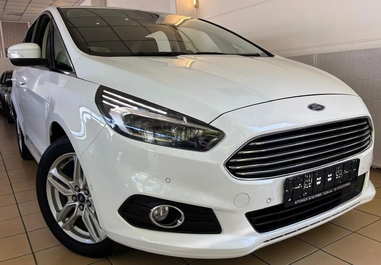Ford S-Max 2.0 Titanium LED Kamera ACC Touch Key-Go AHK DAB Blanc - 1