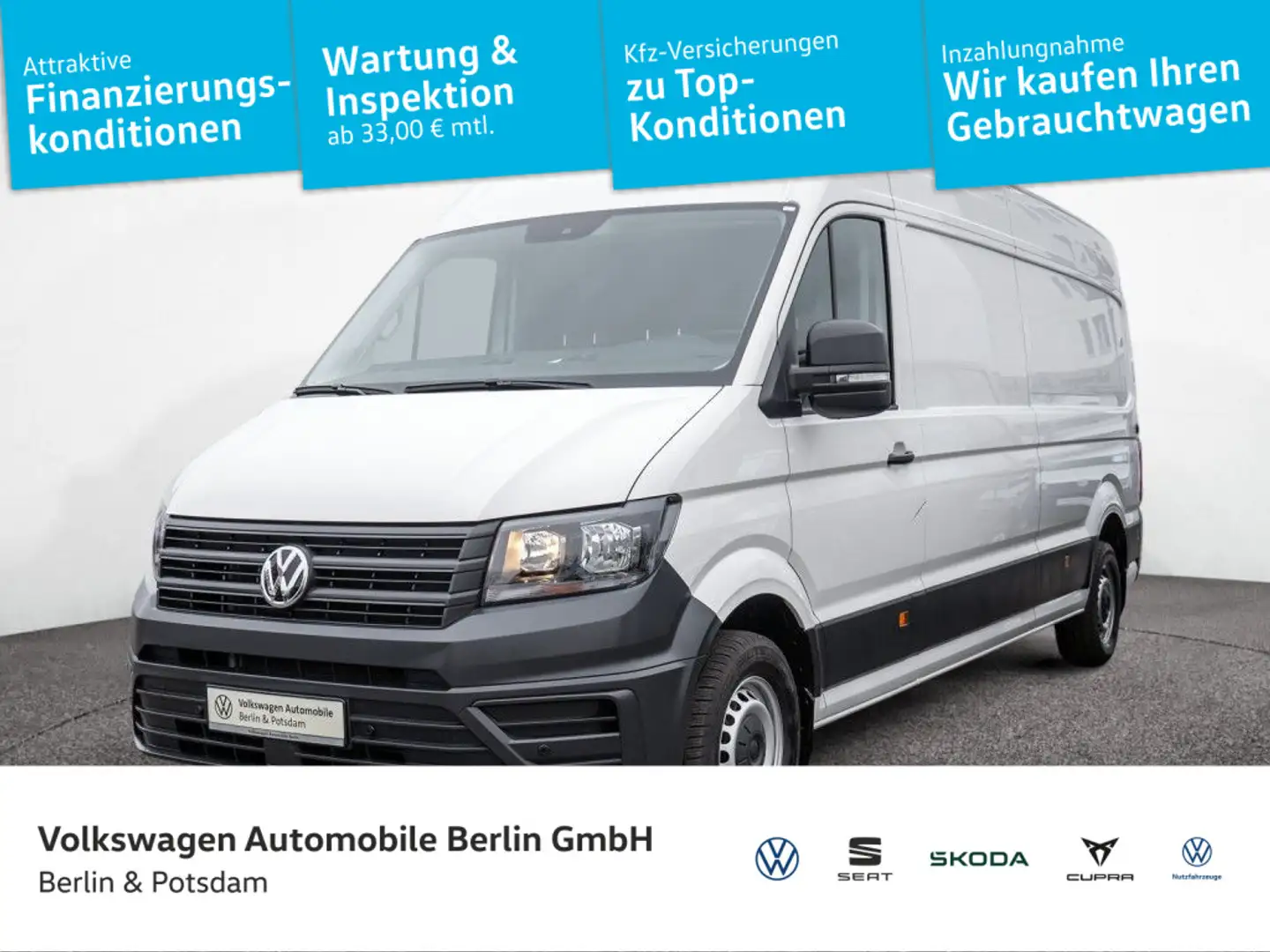 Volkswagen Crafter 35 2.0 TDI L3H2 App-Connect R-Kam Klima Weiß - 1