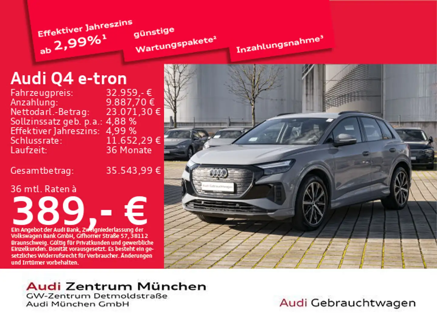 Audi Q4 e-tron 50 qu. ACC/Virtual/Kamera Gelb - 1