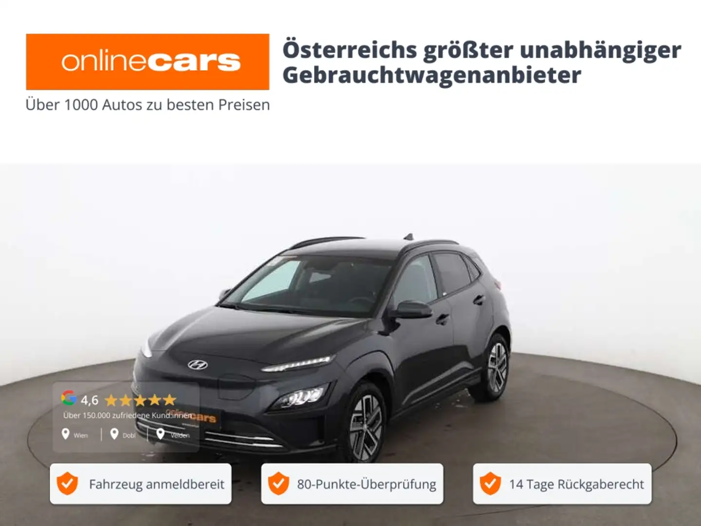Hyundai KONA Trend Elektro 39kWh Aut LED RADAR NAVI R-CAM Gri - 1