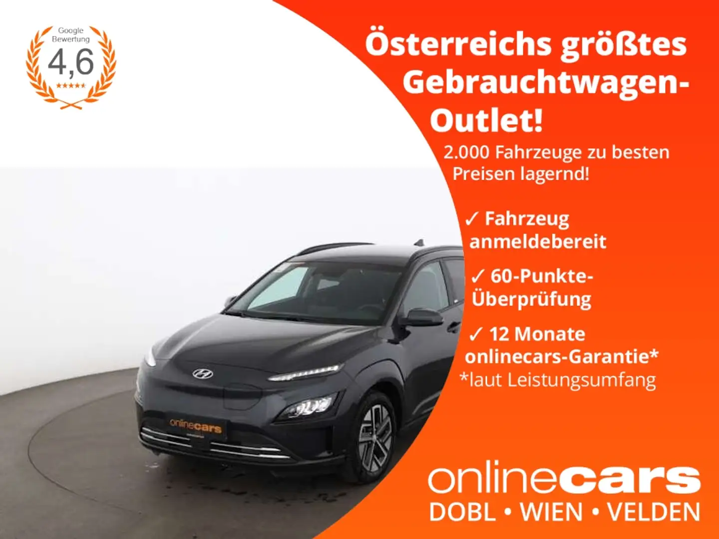 Hyundai KONA Trend Elektro 39kWh Aut LED RADAR NAVI R-CAM Grau - 1