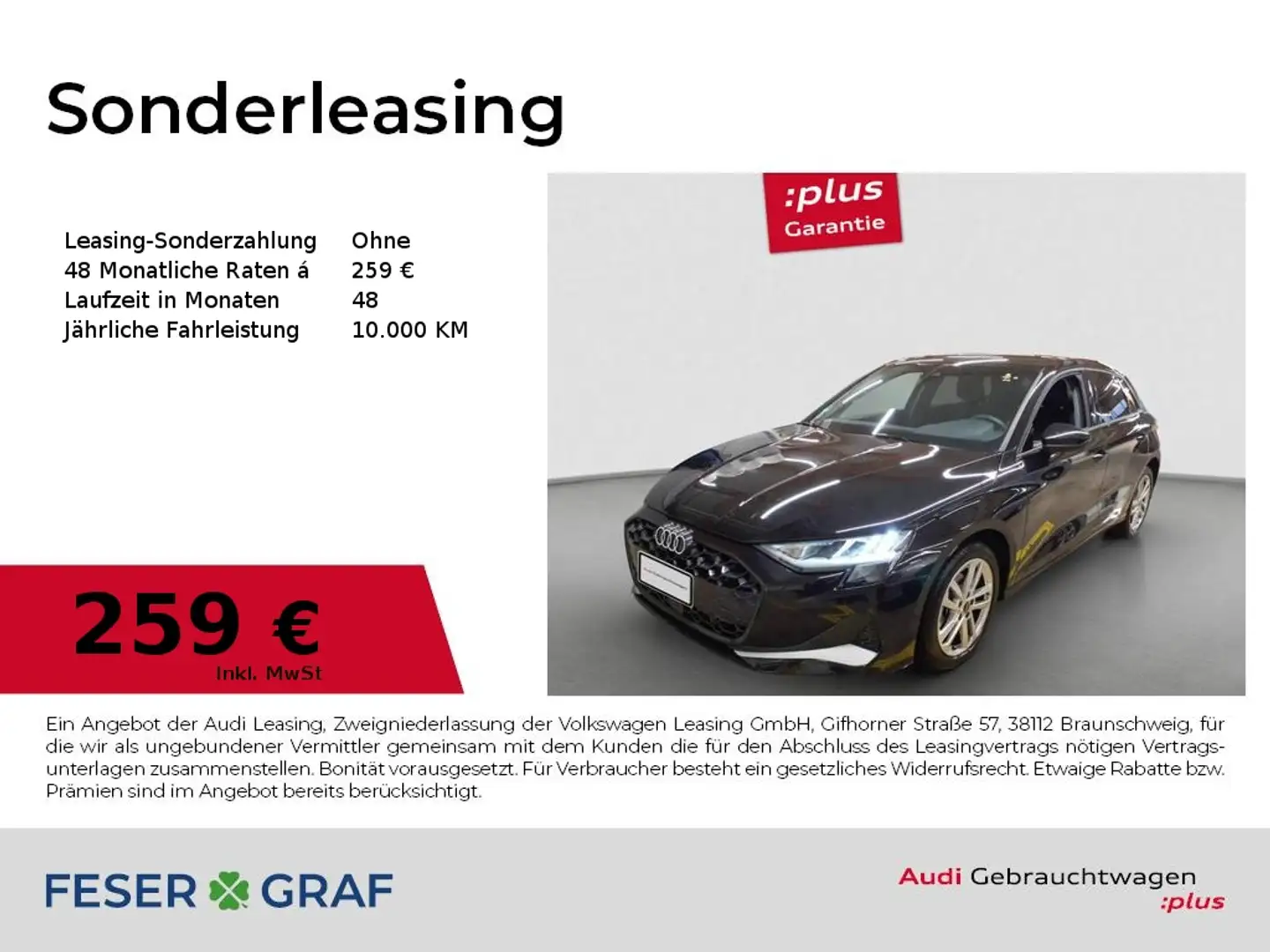Audi A3 SB 35TFSI LED/ACC/Kamera/Navi+/Parken/Sound Schwarz - 1