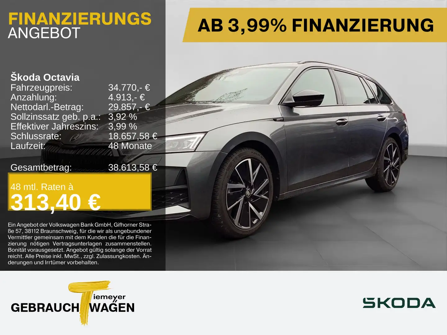 Skoda Octavia Combi 1.5 TSI e-TEC SPORTLINE PANO AHK H Grau - 1