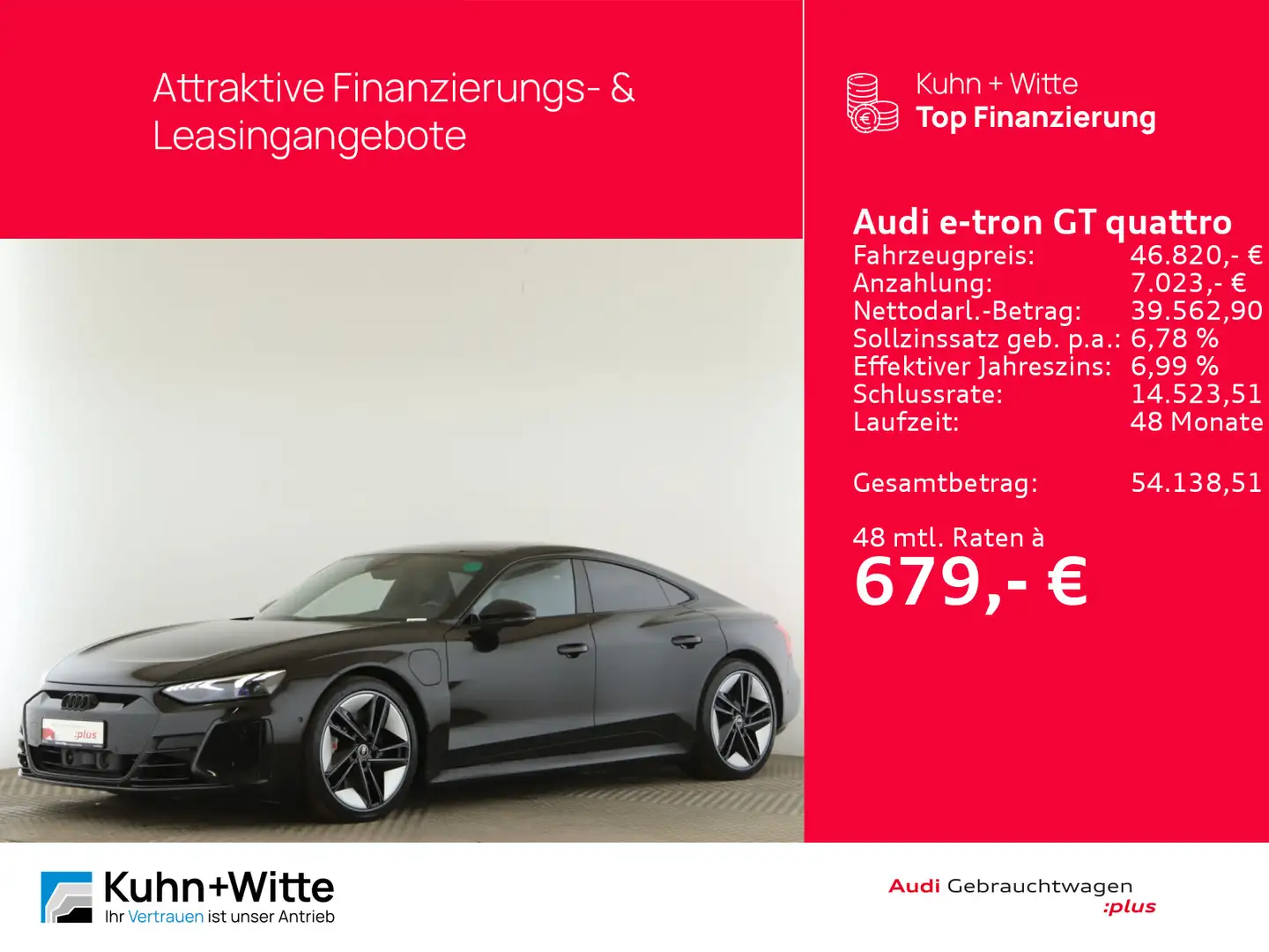 Audi e-tron GT *Pano*Laser*RFK*B&O*LUFT*MMI-P Schwarz - 1