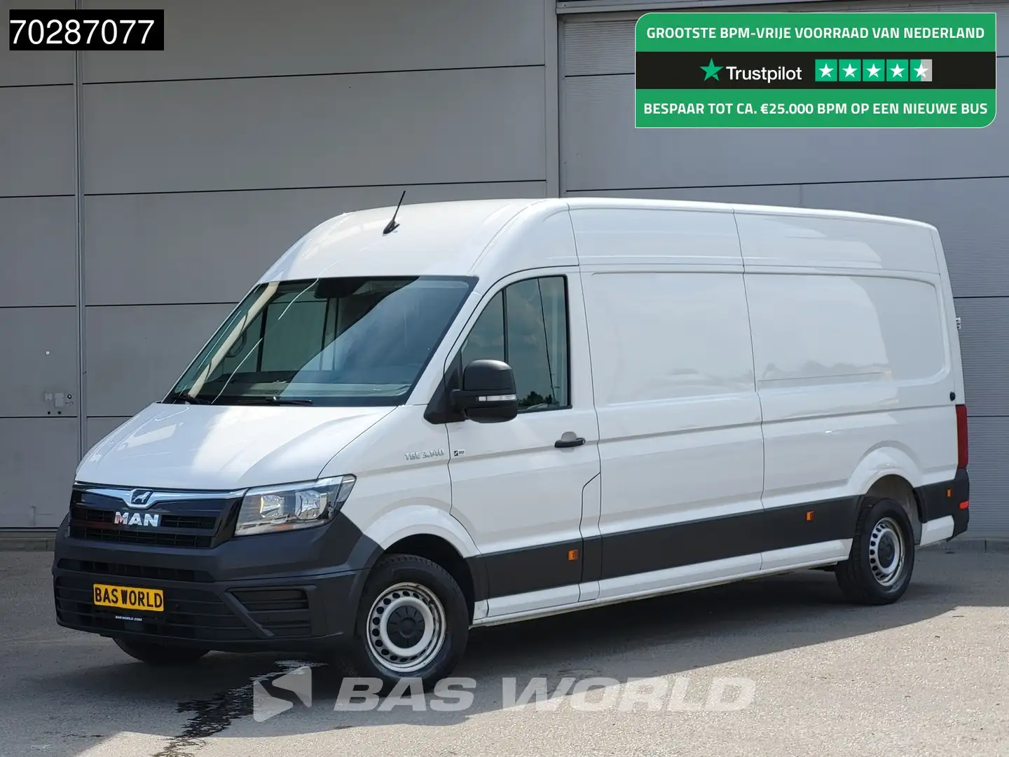 MAN TGE 3.140 L4H3 Trekhaak Airco Cruise Camera Parkeersen Wit - 1