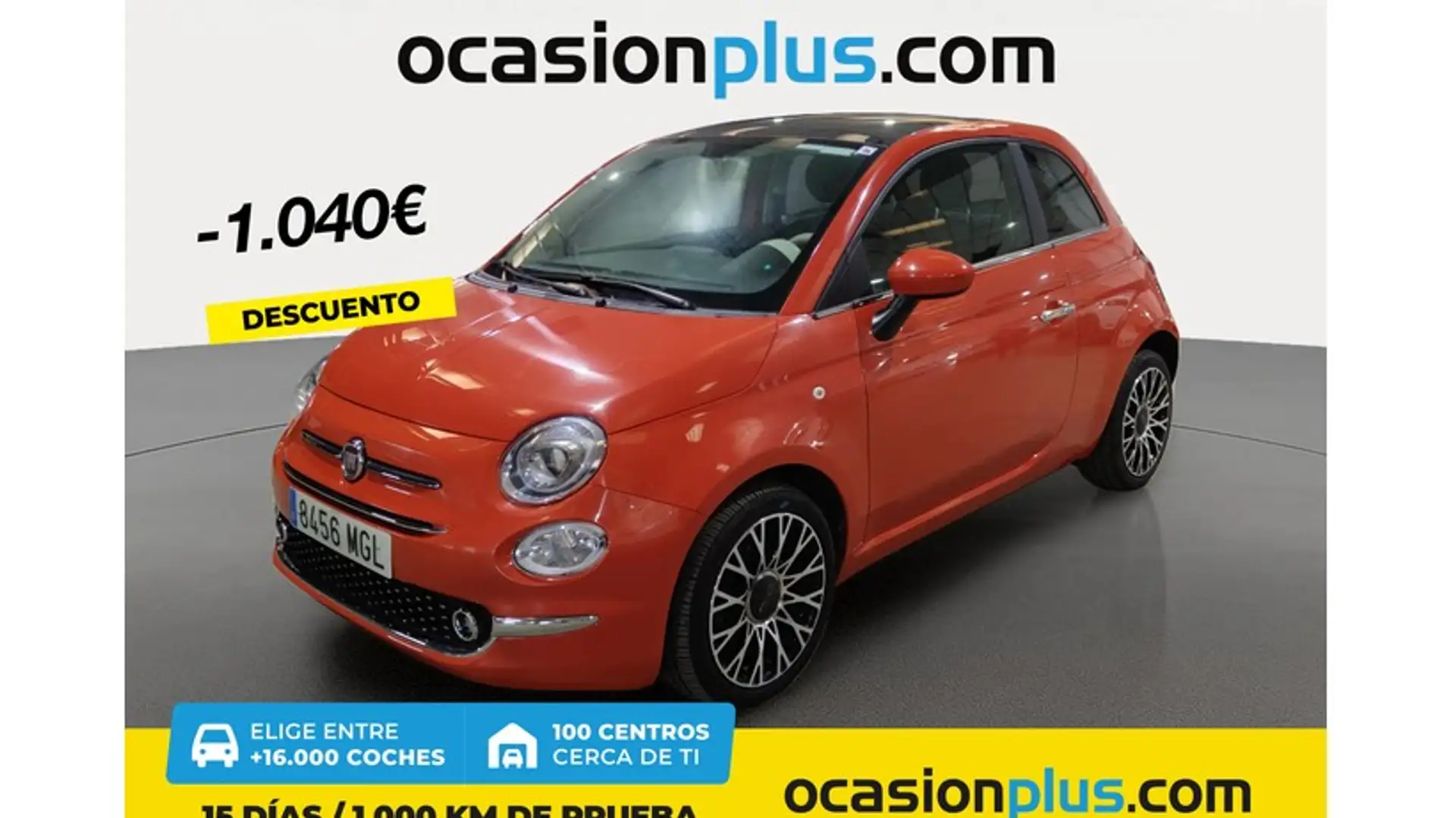 Fiat 500 1.0 Hybrid Dolcevita 52kW Naranja - 1