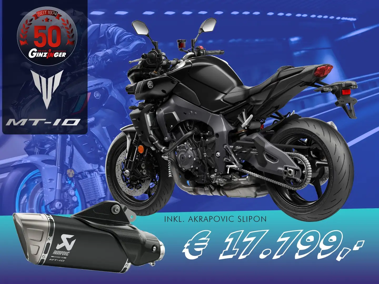 Yamaha MT-10 Inkl. Akrapovic ab €17.699,- - 1