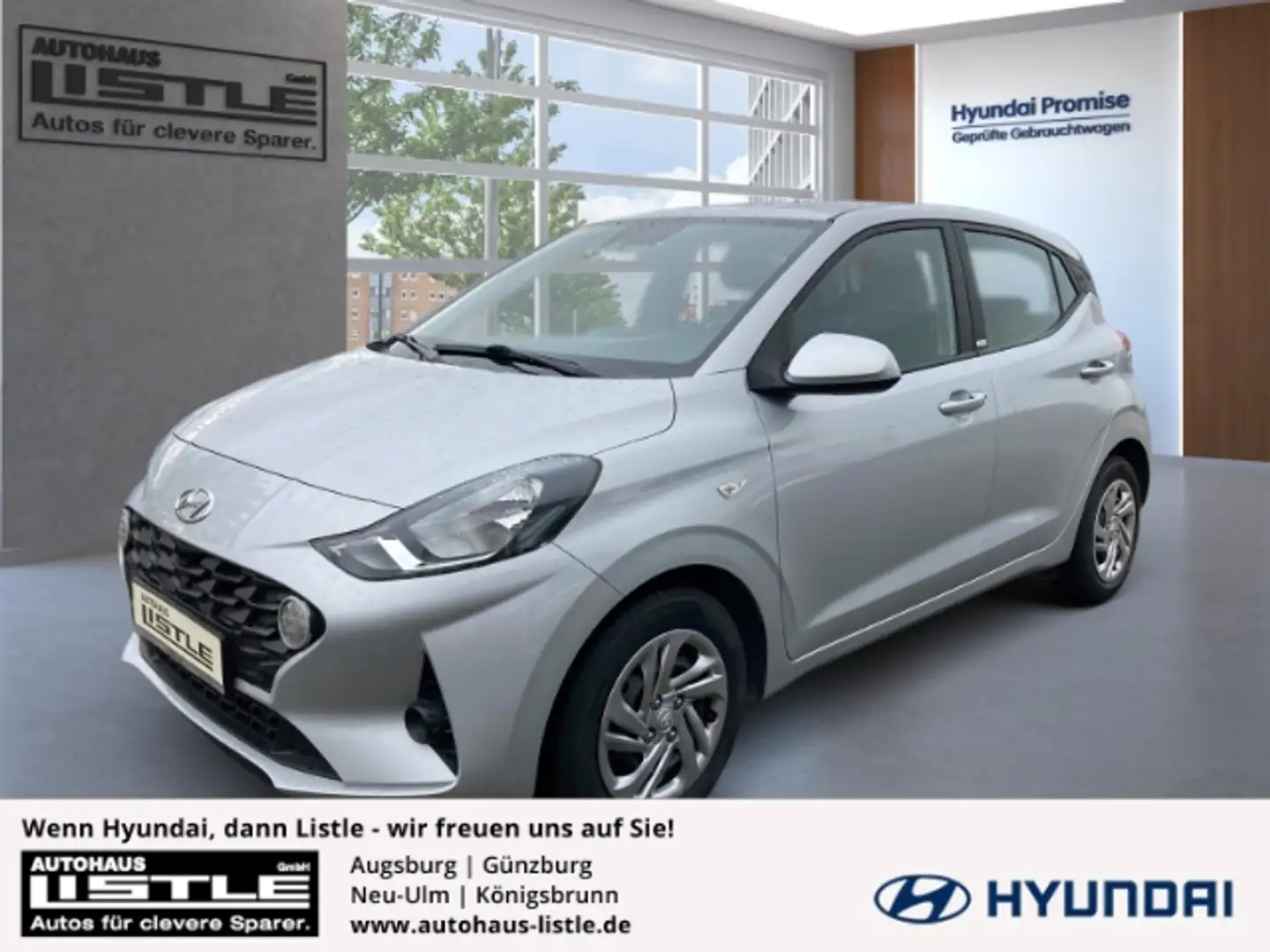 Hyundai i10 Select 1.0 EU6d DAB Spurhalteass. Fernlichtass. Al Zilver - 1