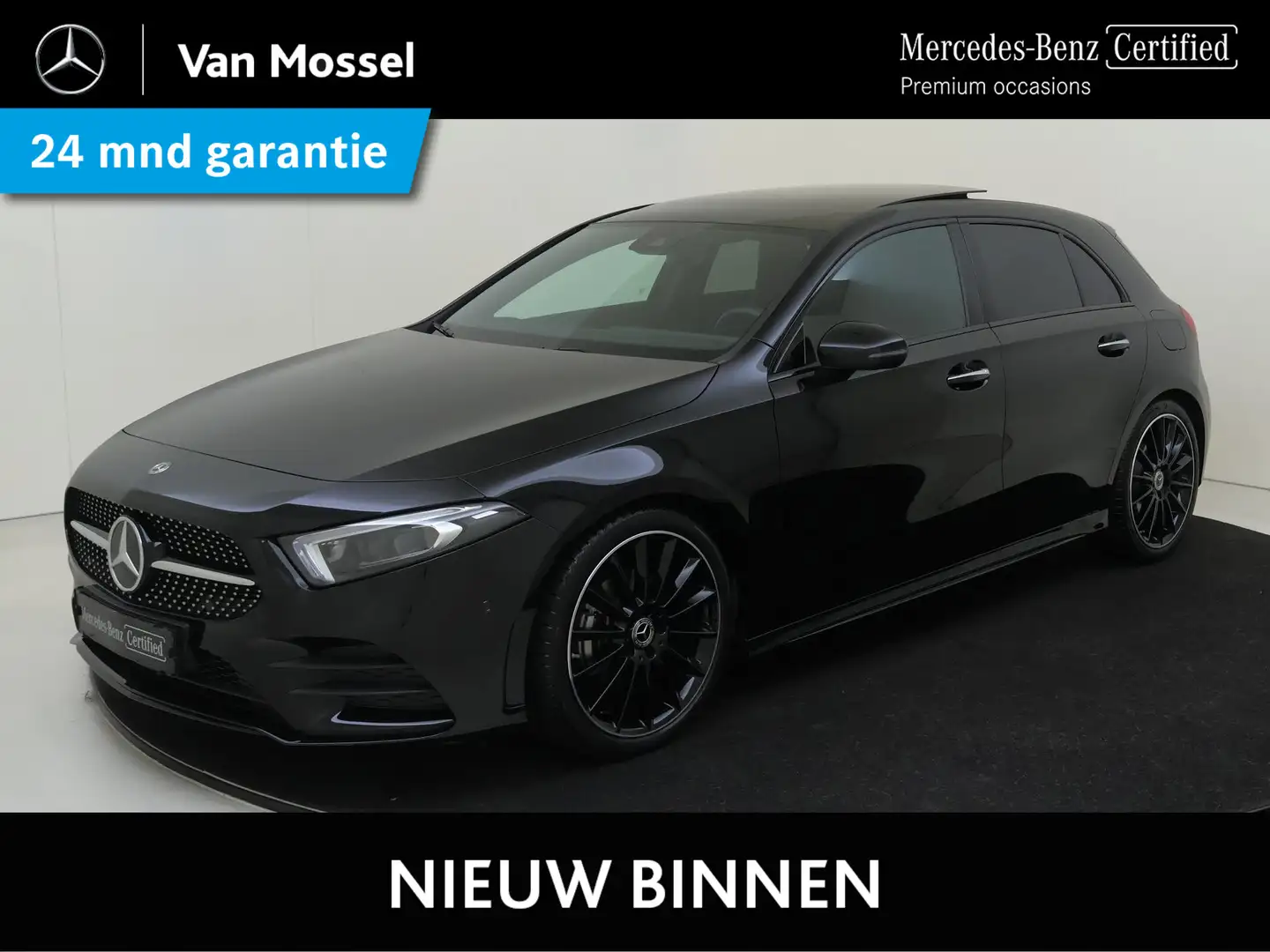 Mercedes-Benz A 180 5800 KM!! / Panorama-Dak / Memory / Nightpakket / Zwart - 1