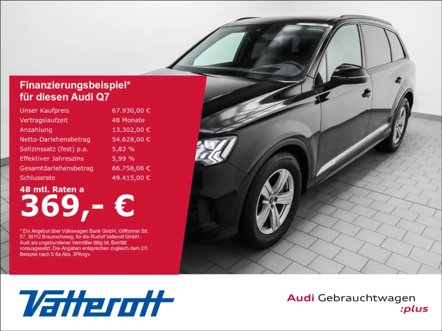 Audi Q7 50 TDI S line Sportsitze plus Raute 7-Sitzer Schwarz - 1