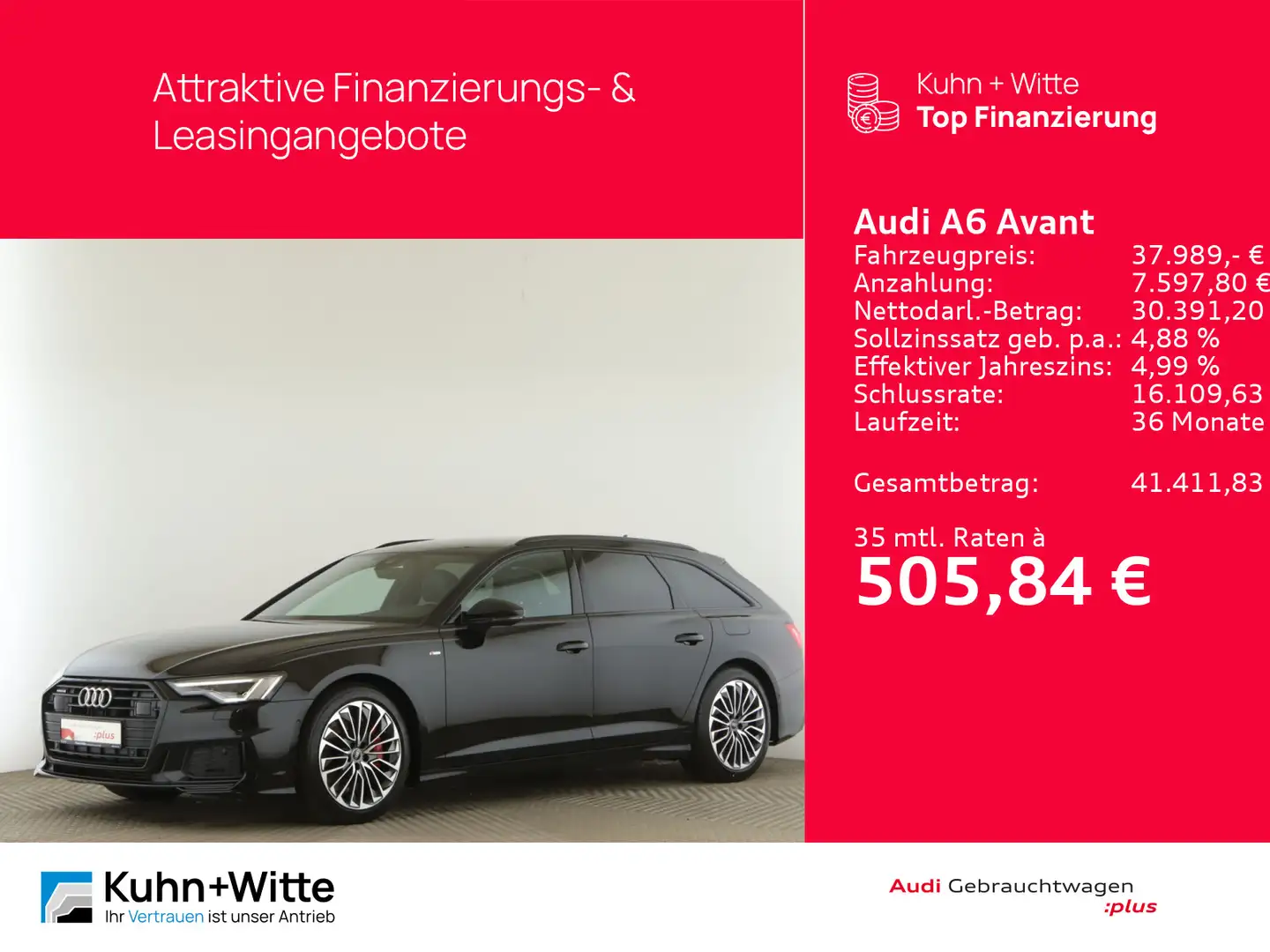 Audi A6 55 TFSIe quattro sport *Matrix*PDC*MMI- Schwarz - 1